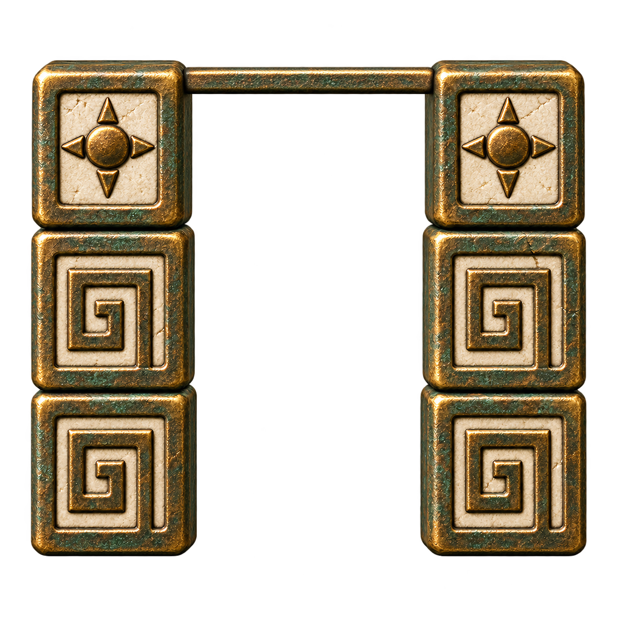Door: six blocks forming an open doorway